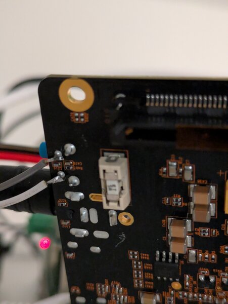 S1 with the two soldered wires